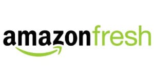 Das Logo von Amazon Fresh in Schwarz und Grün