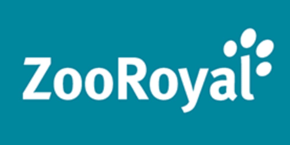 zooroyal Schriftzug auf türkisem Grund 