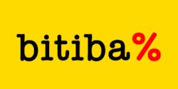 bitiba logo auf gelbem Grund
